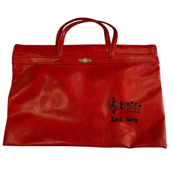 Vintage Red Music Sheet Bag - Picture 1 of 10